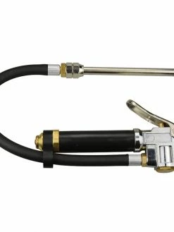 Greenline Heavy Duty Tire Inflator Chuck With Whip Hose And Swivel Dual Foot Chuck