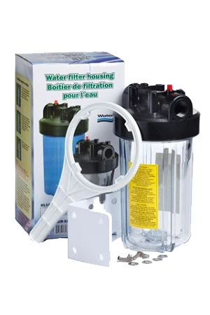 Waterite Single 4.5" OD Big Blue Water Filter Housing | 10" | Clear