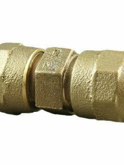 Cambridge Brass Waterworks Products Iron Pipe Size LF Brass Compression Coupling Without Stop