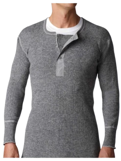Stanfields Work Wear Stanfield's 1315 Heavy Weight Wool Long Sleeve Shirt | Grey | Sizes S - 3XL