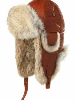 Work Hats Crowncap Coyote Fur Aviator | Cognac/Natural