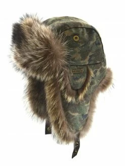 Work Hats Crowncap Raccoon Aviator With Camo | Camo/Natural