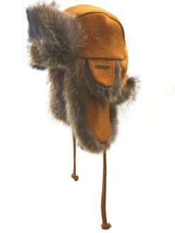 Work Hats Crowncap Raccoon Aviator | Cork/Natural