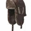 Crowncap Sheared Beaver Aviator | Brown/Natural Work Hats
