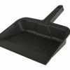 Globe Commercial Products Premium Black Plastic Dust Pan - 12" Width