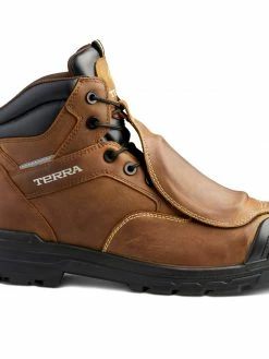 Terra Safety Footwear Terra Barricade Composite Toe 6" External Metguard Men's Safety Work Boots | Brown | Sizes 7 - 14