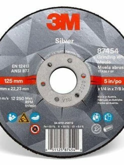 Power Tool Accessories 3M Silver Grinding Wheels - Type 27 Depressed Centre Style