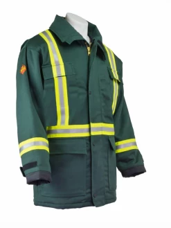 KELTEK Apparel Flame Resistant Work Wear KELTEK 406S Insulated Flame Resistant Hi-Vis Premium Parka | Green | S-5XL (HRC 4)