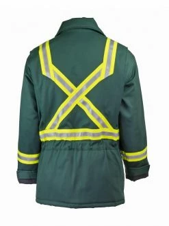 KELTEK Apparel Flame Resistant Work Wear KELTEK 406S Insulated Flame Resistant Hi-Vis Premium Parka | Green | S-5XL (HRC 4)