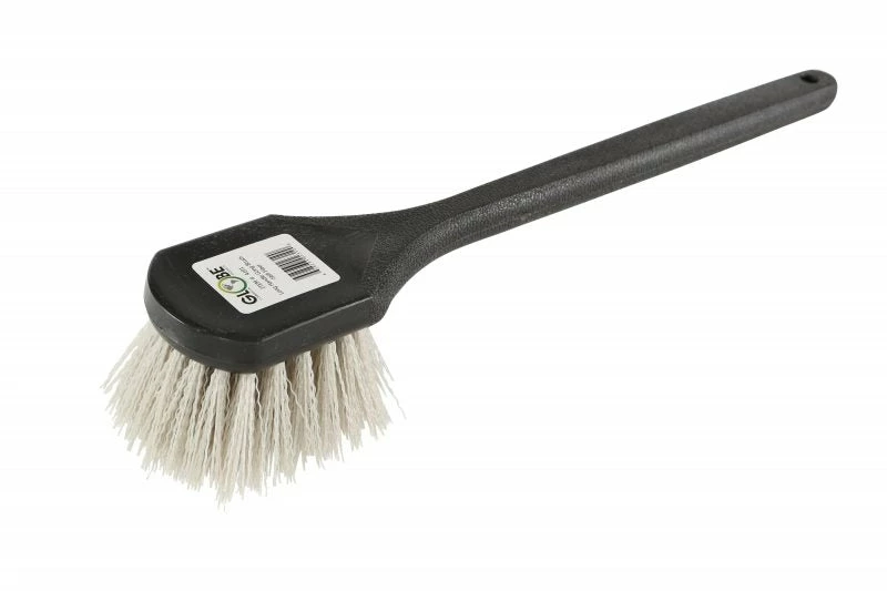 Globe Commercial Products Long Handle Utility Brush - Stiff Fiber