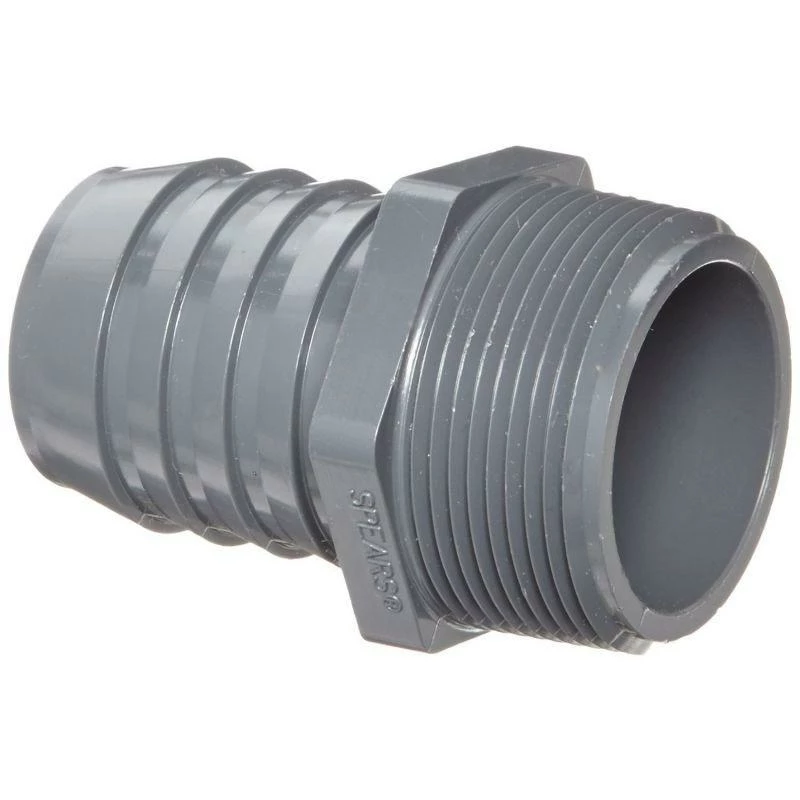 Cleanflow Fittings And Valves Poly Pipe PVC Male Adapter, Insert X MPT | 1/2" To 2" Sizes