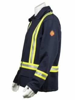 KELTEK Apparel KELTEK 492S Flame Resistant Hi-Vis Zip Fleece Jacket | Navy | S-5XL (HRC 2) Flame Resistant Work Wear