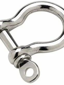 Cleanflow Type 316 Stainless Steel Screw Pin Bow Shackle In Sizes 1/4" To 3/4"