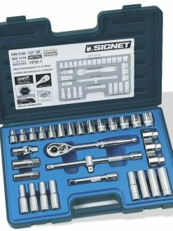 Signet 1/2" Drive 32 Piece Metric Socket Set | 10mm-32mm Regular | 10mm-19mm Deep