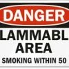 Cleanflow Flammable Area Safety Sign