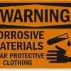 Cleanflow Safety Supplies Corrosive Materials Safety Sign