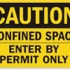 Cleanflow Caution Confined Space Safety Sign Safety Supplies