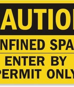 Cleanflow Caution Confined Space Safety Sign Safety Supplies