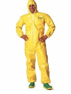 DuPont Tychem 2000 Chemical Splash Disposable Coveralls W/ Elastic Wrists, Ankles And Hood Work Wear