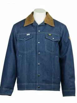 KELTEK Apparel KELTEK Indura® Lined Denim Flame Resistant Jacket W/ Leather Collar (CAT 2) Flame Resistant Work Wear
