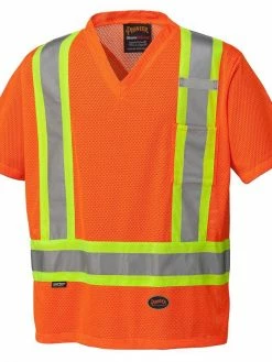 Pioneer Traffic Hi Vis V Neck T-Shirt | S-5XL