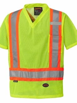 Pioneer Traffic Hi Vis V Neck T-Shirt | S-5XL