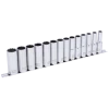 Hand Tools Jet 1/2" Drive Metric Chrome Socket Set - 12 Point - 14 Piece - DEEP