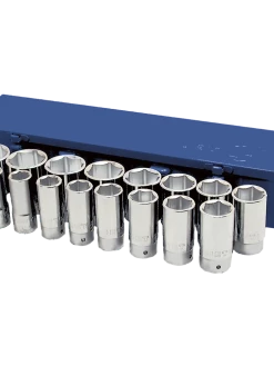 Jet 3/4" Drive SAE Chrome Socket Set - 6 Point - 17 Piece - DEEP