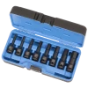 Power Tool Accessories Jet 1/2" Drive SAE Impact Socket | Hex Bit Set | 3" Length | 8 Piece