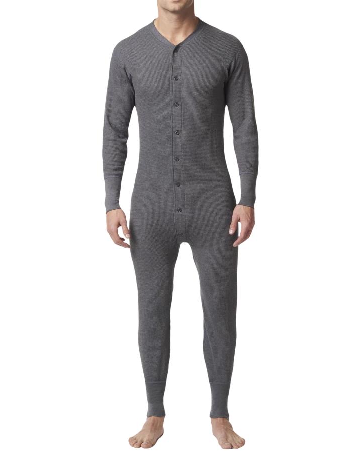 Stanfields Work Wear Stanfield's 6603 Waffle Combination | Charcoal | Sizes S - 3XL | Pack Of 2 Pairs