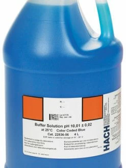 Hach 2283656 Buffer Solution, PH 10.01 | Color-coded Blue, 4L Water Testing Supplies