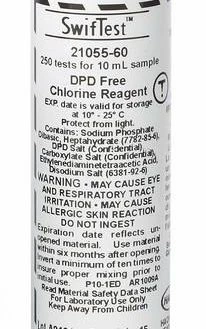 Water Testing Supplies Hach 2105560 SwifTest Free Chlorine Dispenser Refill Vial | 10 Ml | 250 Tests