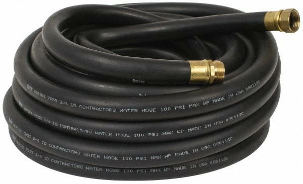 Greenline Hose And Fittings Black Rubber Industrial Garden Hose Assemblies (Hot Water Rated)