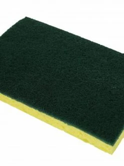 Globe Commercial Products Cleaning Tools Green/Yellow Heavy Duty Cellulose Scrub Sponges (Case Of 50)