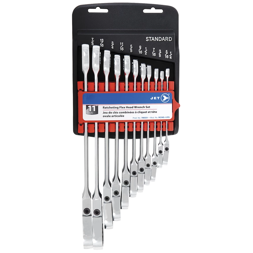 Jet Long Pattern Ratcheting Wrench Sets - Flex Heads