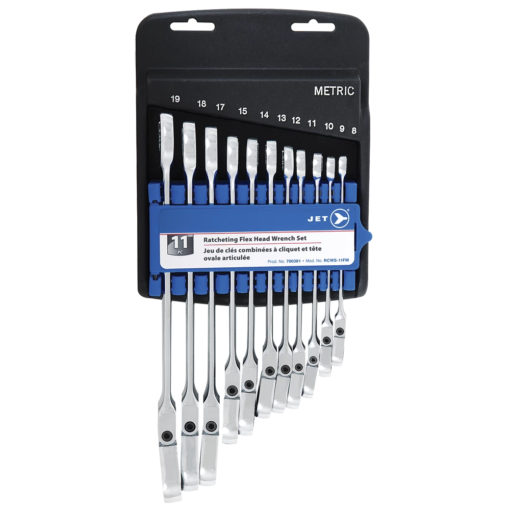 Jet Long Pattern Ratcheting Wrench Sets - Flex Heads