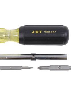 Jet 6-In-1 Cushion Grip Multi-Bit Screwdriver Hand Tools
