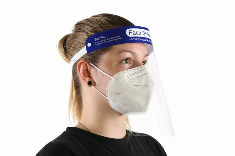 Globe Commercial Products Re-Usable Face Shields W/ Anti-Fog Coating - Case Of 200 Shields