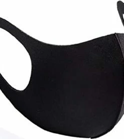 Globe Commercial Products Personal Protective Equipment Re-Usable & Washable Black Spandex Face Masks - Case Of 100