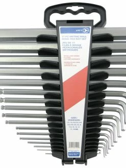 Jet 17-Piece Extra Long Ball Nose Hex Key Sets Hand Tools