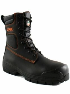 Unik Industrial Unik Contractor 8" Waterproof Thinsulate Lined Leather Safety Boot With Vibram® Fire & Ice Sole | Sizes 5-14 Sizes 4-14 Winter Safety Boots