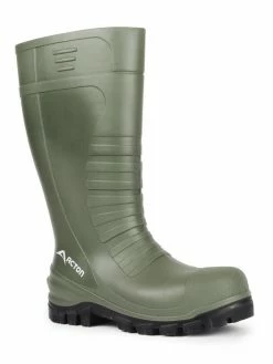 Acton Track 4x4 Lightweight PU Rain Boot With Full Traction Sole | Sizes 3-15 Rubber Work Boots