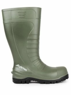 Acton Track 4x4 Lightweight PU Rain Boot With Full Traction Sole | Sizes 3-15 Rubber Work Boots