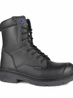 Acton Progum 8" Waterproof Leather Work Boots | Black | Size 7 To Size 17