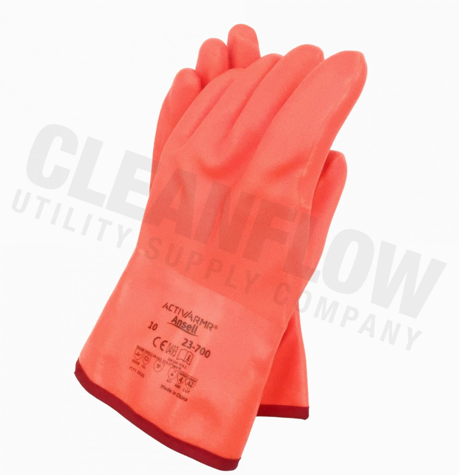 Ansell 23-700 Polar Grip PVC Coated Gloves