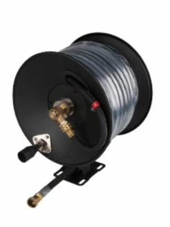 New-Line Hose And Fittings Black Serpent Reel Mounted Garden Hose Kit