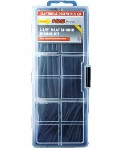 Cleanflow Black Heat Shrink Tubing Assortment, 185 Piece Electrical Supplies