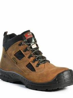 6 Inch Safety Boots Cofra Toronto 6" Work Boots With Waterproof Membrane | Brown | Sizes 7 - 13
