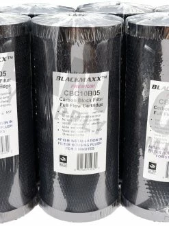 Black Max 4.5" OD Big Blue Coconut Carbon Block Water Filters | 5 Micron - Various Lengths