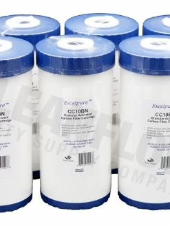Excelpure 4.5" Big Blue GAC Coconut Carbon Filters - Various Lengths Commercial Water Filters And UV Parts